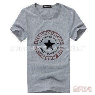 【庫存清倉】時尚韓版印花短袖T恤L199，棉質舒適，地攤熱銷之選