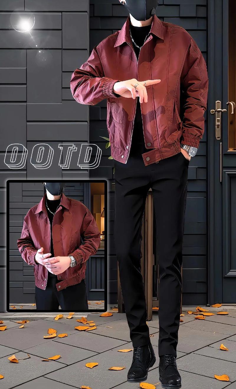 潮男新風(fēng)尚 2024春秋季痞帥純色夾克，演繹高級(jí)感百搭哲學(xué)